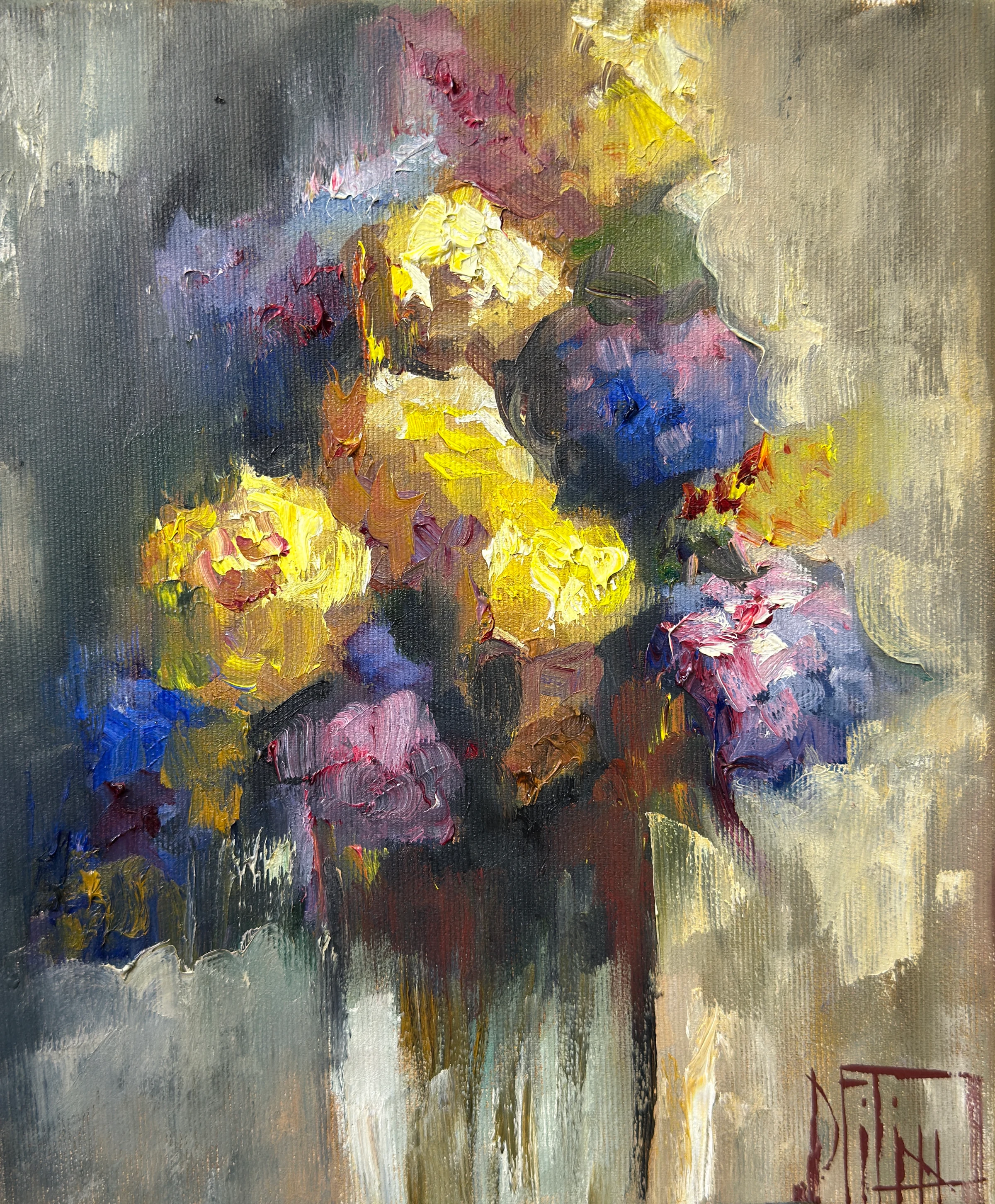 blumenetüde 3 – Ölgemälde von Pavel Filin