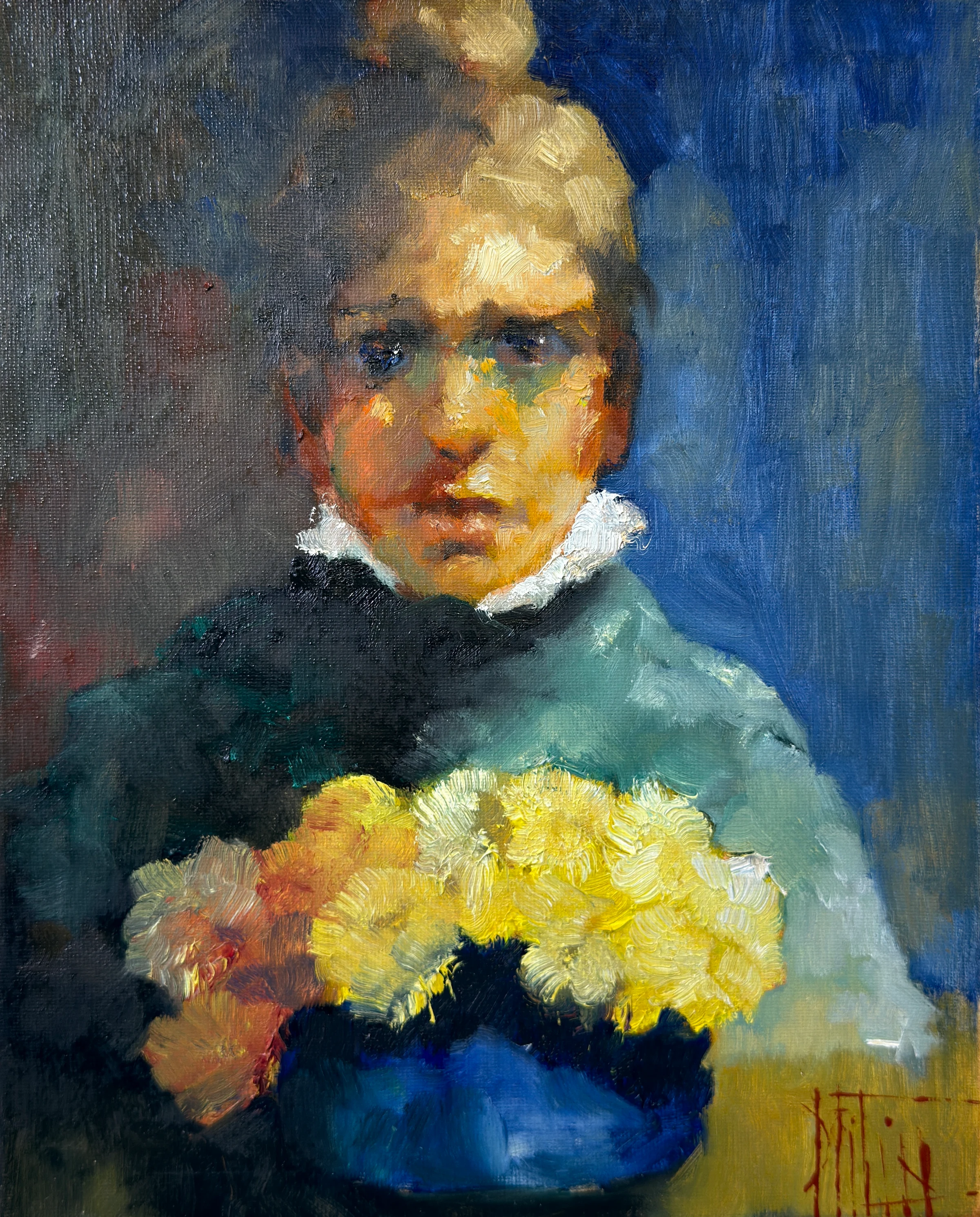 geschenk – Ölgemälde von Pavel Filin