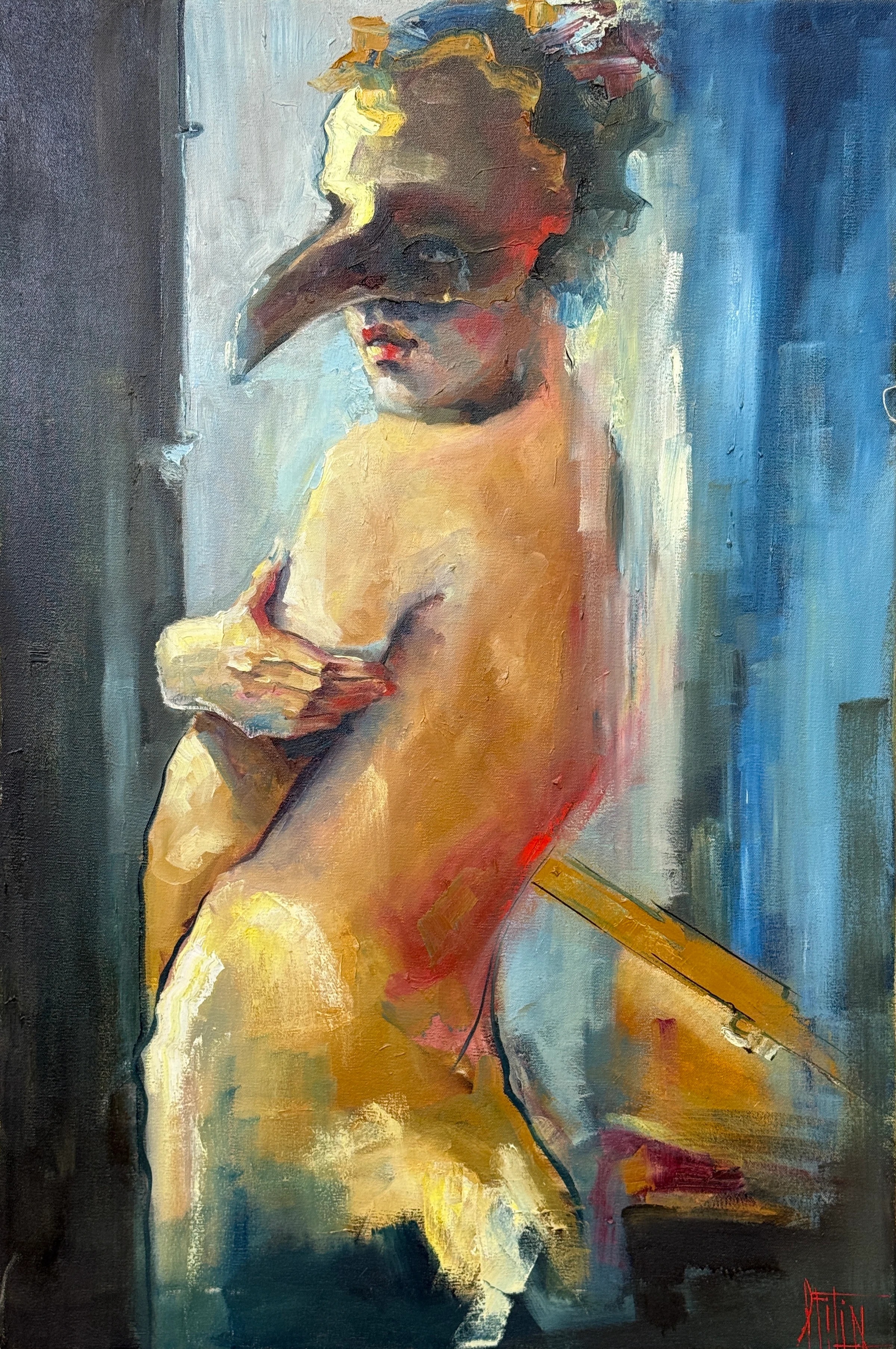 der pestarzt – Ölgemälde von Pavel Filin