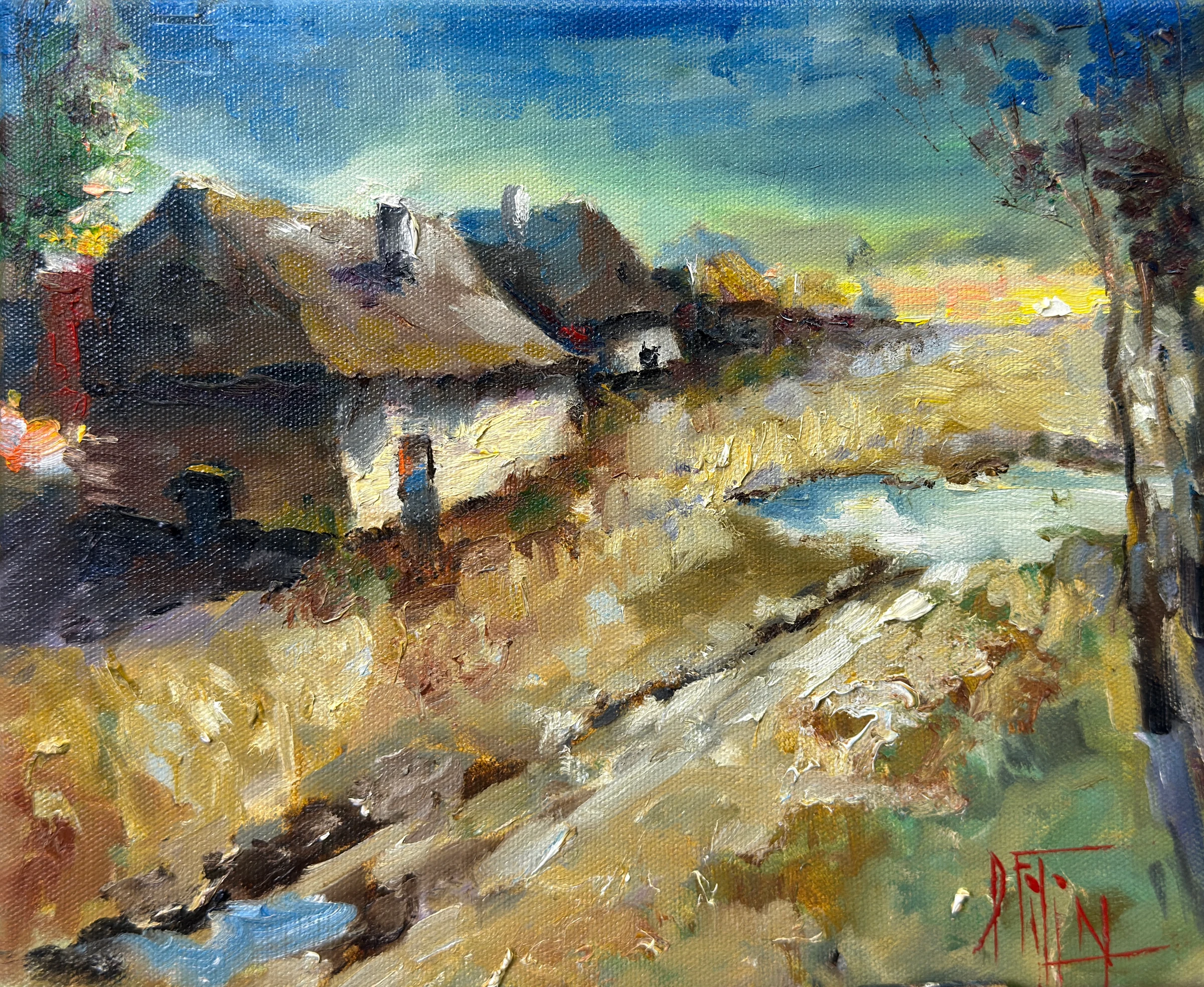 dorf – Ölgemälde von Pavel Filin